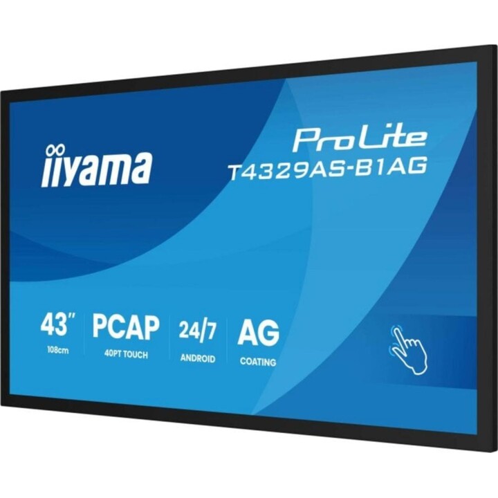 iiyama T4329AS-B1AG 4K 42,5'' LED 20 Touchpunkte Android WiFi interaktives Panel 24/7