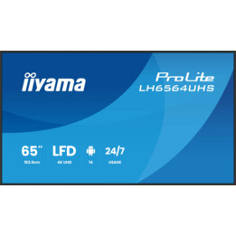 iiyama LH6564UHS-B1AG Écran numérique professionnel 65″ 4K UHD 500 cd/m² Android WiFi