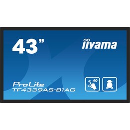 Monitor iiyama Prolite TF4339AS-B1AG LED IPS 108 cm 42,5" 4K UHD 40 punti Multitouch HDMI DP RS-232c RJ45