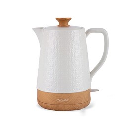 Maestro MR-076 tetera eléctrica 1,8 L 1800 W Blanco, Madera