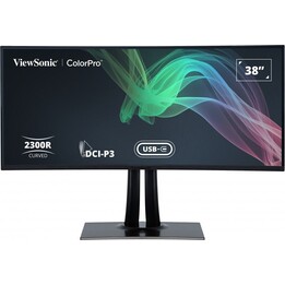 Monitor LED curvo ViewSonic ColorPro VP3881A (38") de 96,25 cm (WQHD, 3840x1600, IPS, 300 cd/m², 5ms, HDMI, DisplayPort)