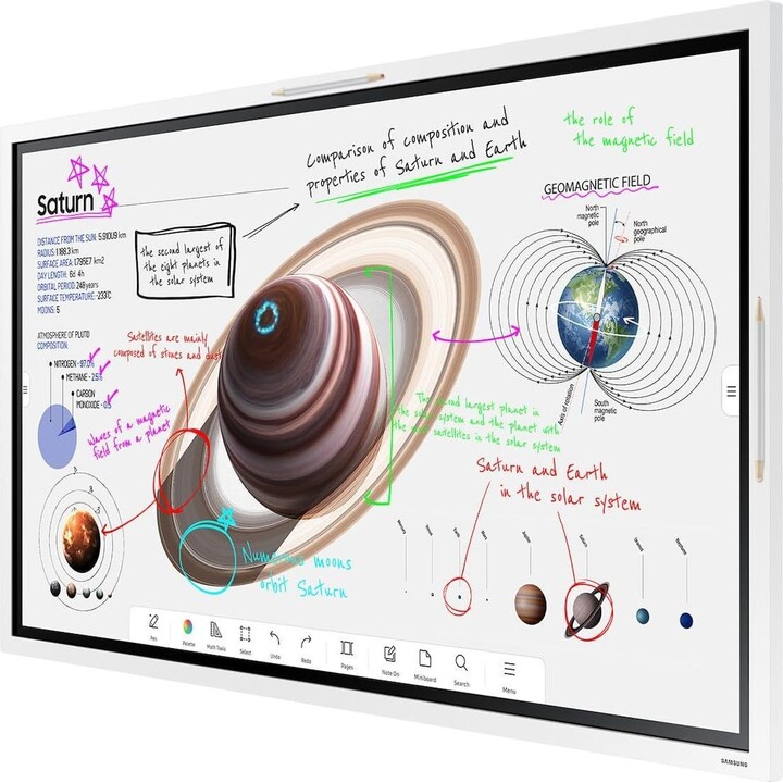 Samsung Flip Pro 4 WM55B Flipchart 138.7 cm 55 Inch (4K UHD, IR Touch, HDMI, USB, WiFi, BT, AirPlay, Tizen 6.5)
