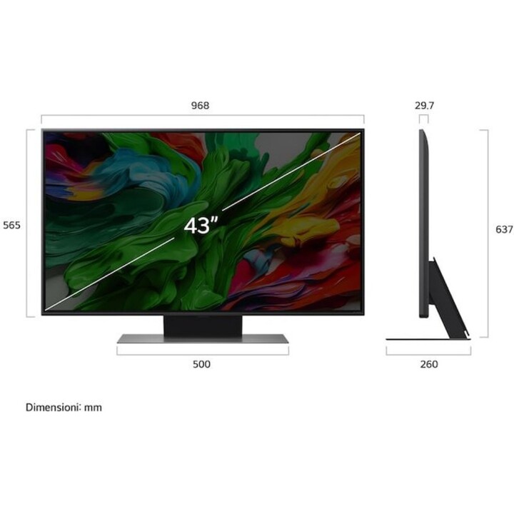 LG QNED evo AI 43QNED87A6D 43" 4K Ultra HD Mini LED Smart TV Wifi Preto