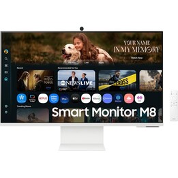 Monitor intelligente Samsung M8 M80F S32FM801UU 32/ 4K/ Multimediale/ Altezza regolabile/ Smart TV/ Webcam/ Bianco