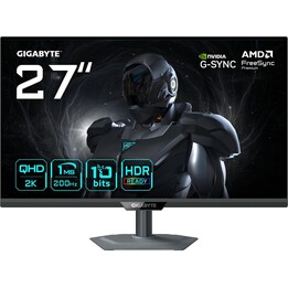 GIGABYTE G27Q2 Monitor Gaming 27” 2K QHD - 2560 x 1440, 200Hz, 1ms, 350 CD/m², Compatible con G-Sync
