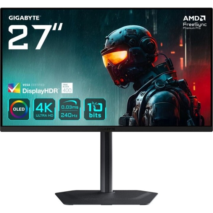 Gigabyte MO27U2 27 Zoll 4K 240 Hz QD-OLED 0,03 ms HDR400 G-Sync FreeSync Premium Pro Monitor