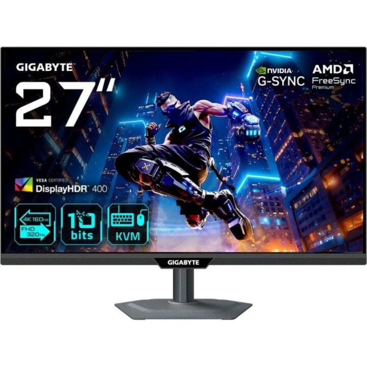 GIGABYTE M27UP 27" UltraHD 4K 160Hz IPS-Monitor 1ms Reaktionszeit HDR400 KVM