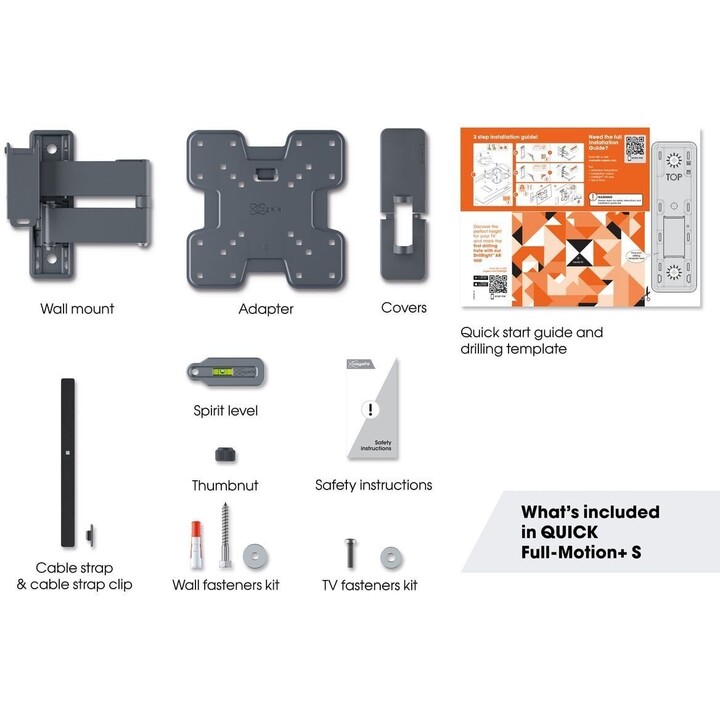 Vogel's TVM 1245 Support TV orientable Noir