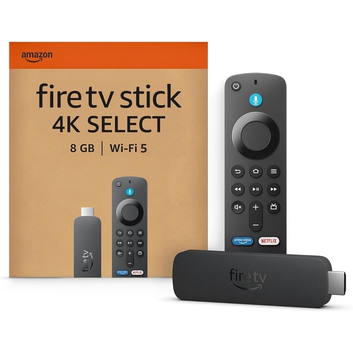 Amazon Fire TV Stick 4K Select Quad-Core 1.7GHz 4K UHD HDR10+ HLG WiFi 5 Bluetooth 5.0 8GB Almacenamiento Alexa Voice Remote