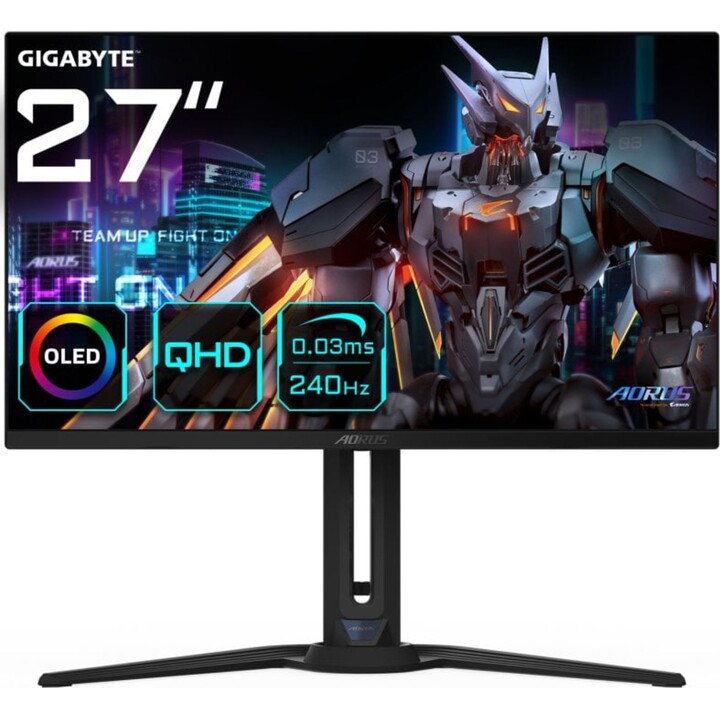 Monitor Gigabyte AORUS FO27Q2 27" QD-OLED QHD 240Hz 0.03ms HDR 400 FreeSync Premium