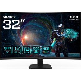 Gigabyte Curved Monitor 31.5″ QHD 180Hz VA FreeSync HDR 1ms Eyesafe 2.0