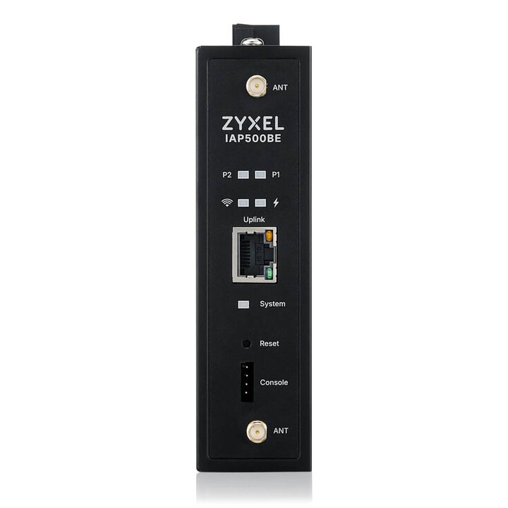 Ponto de acesso Wi-Fi 7 Zyxel IAP500BE-EU0101F BE5000, rádio duplo 2x2 MU-MIMO, PoE+ (802.3at), AP industrial, montagem em trilh