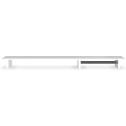 Phoenix Harmony Supporto per monitor Bianco Doppio 27" 34" Ultrawide 60 kg Laminato di legno Spessore 18 mm Vassoio di stoccaggi
