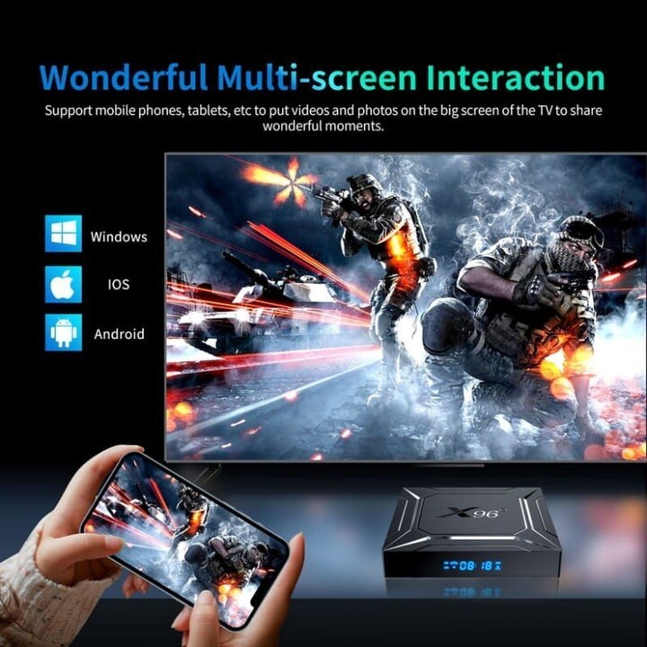 X96 M200 S905X5M 4GB 32GB Android 14 Quad-Core Cortex-A55 Mali-G310 V2 4K 60fps AV1 WiFi Dual-Band Gigabit LAN HDMI 2.1