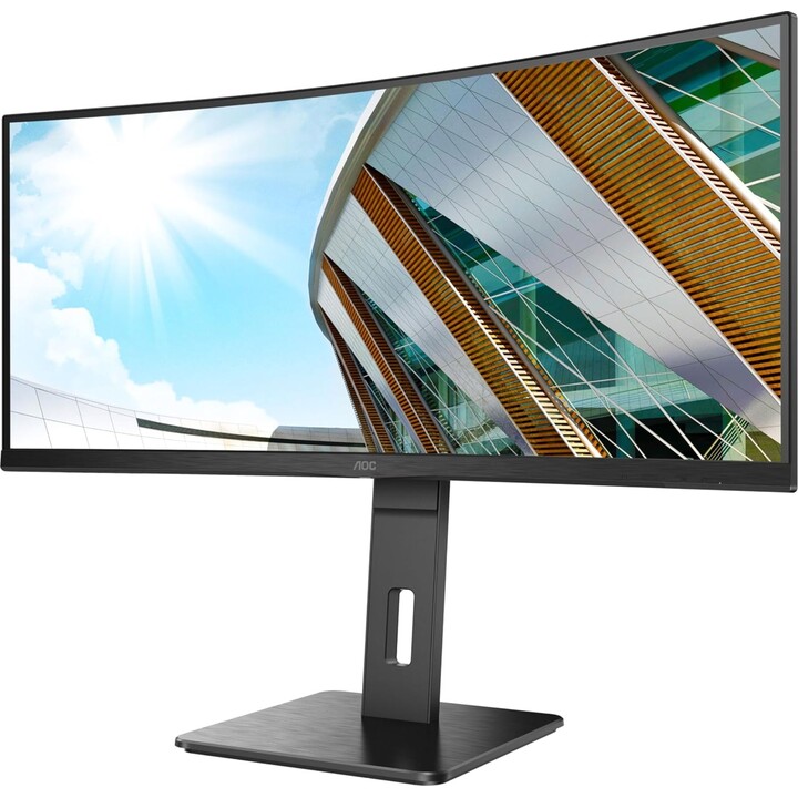 Monitor AOC CU34P2A 34" UWQHD curvo, 100 Hz, VA, MPRT 1 ms, sincronizzazione adattiva, altezza regolabile