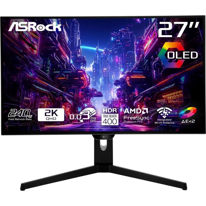 Monitor da gioco ASRock Phantom 27" QHD (2560x1440), WOLED 240 Hz, 0,03 ms (GTG)