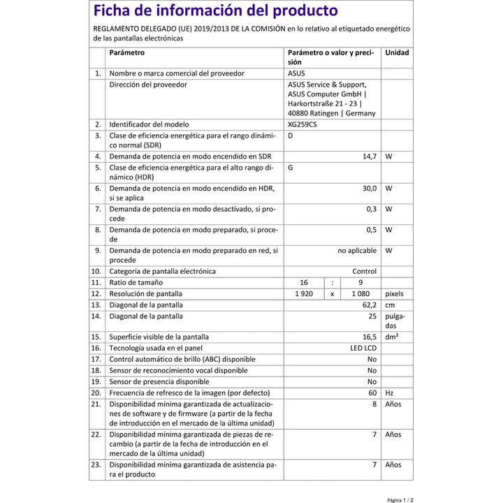 ASUS ROG Strix XG259CS 24.5" IPS Fast FullHD 180Hz FreeSync Monitor