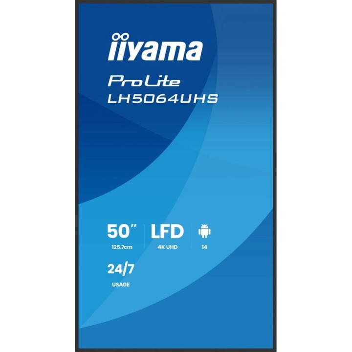 Pantalla iiyama LH7564UHS-B1AG 75″ 4K Ultra HD VA 500 nits Android 14 WiFi, Negro