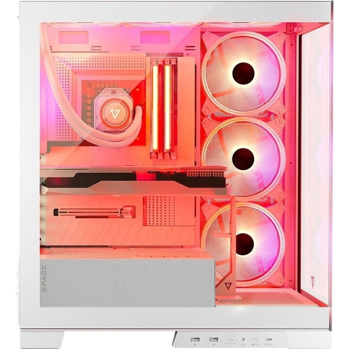 Computergehäuse MODECOM Volcano SPACE APEX ARGB MIDI USB 3.0 X 2 CYPE-C weiß