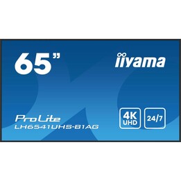 iiyama Prolite LH6541UHS-B1AG 64.5" LED Panel 4K, UHD HDMI RS-232c Signaling Display