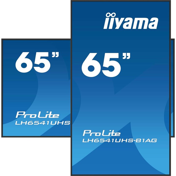 iiyama Prolite LH6541UHS-B1AG Pannello LED 4K da 64,5", Display di segnalazione UHD HDMI RS-232c