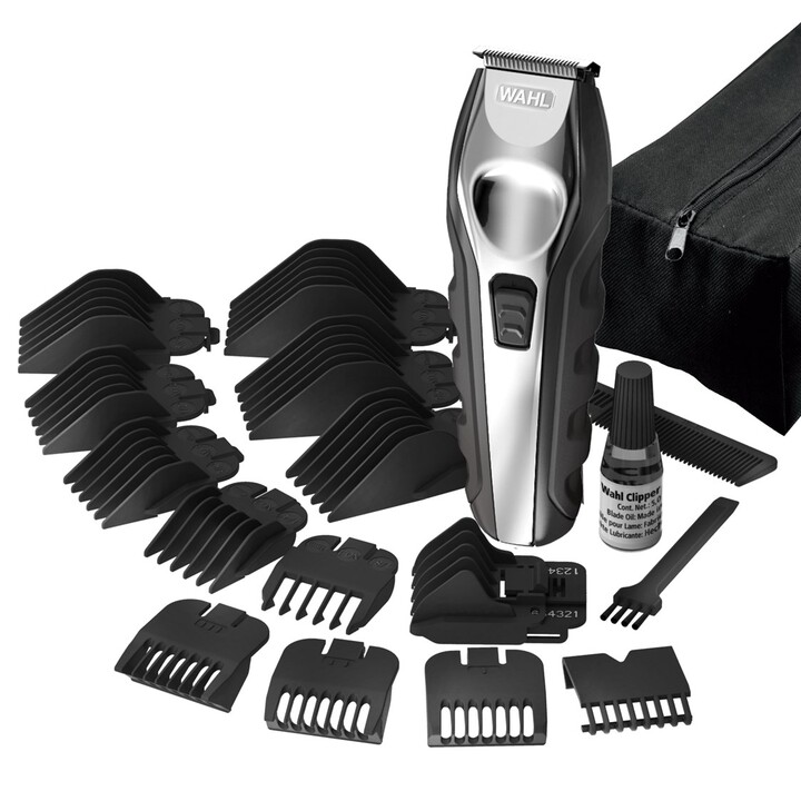 Wahl 09888-1316 Regolabarba AC/Batteria 12 2,5 cm Nero, Acciaio Inox