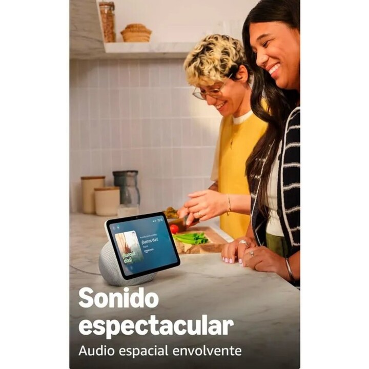 Amazon Echo Show 8 2025 Branco Ecrã tátil HD de 8,7" Câmara de 13 MP Processador AZ3 Pro Áudio espacial Altifalantes duplos Matt