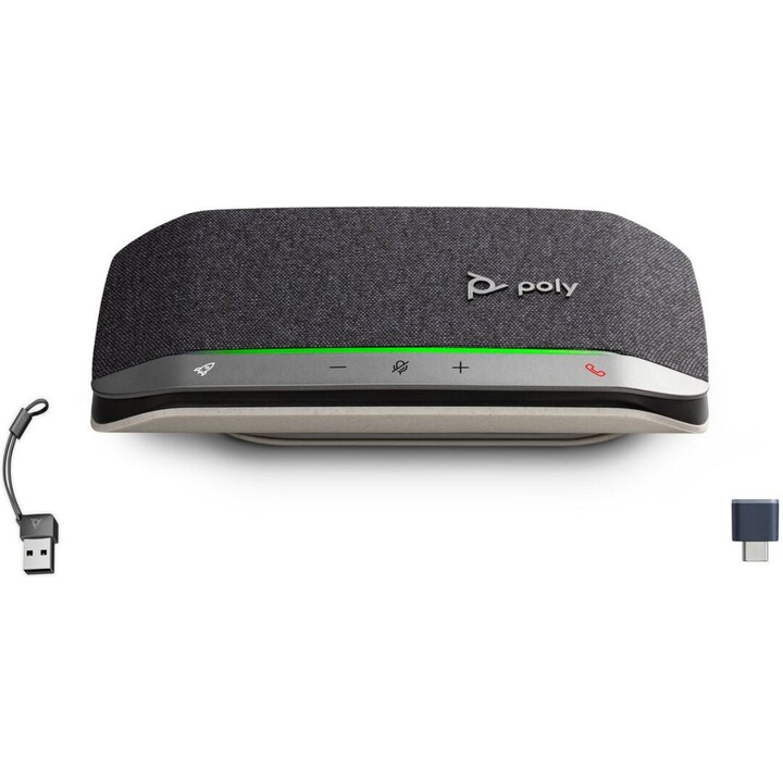 Altavoz HP Poly Sync 20+ Adaptador USB-C/A USB-C/A Bluetooth 5.1 Batería de 20 horas Altavoz de 40 mm 4x4 m sala matriz de tres 