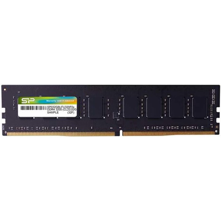 SILICON POWER DDR4 UDIMM Memoria RAM 3200 MHz CL22 16GB (SP016GBLFU320X02) Negro