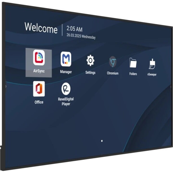 ViewSonic CDE8631-1C Monitor LED de grande formato ViewBoard 86 polegadas 4K UHD 500 nits Android 14 24/7 USB-C 65W