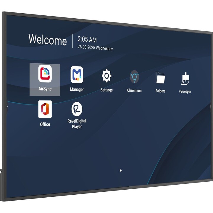 ViewSonic CDE7514-2C ViewBoard 75 pouces 4K UHD 500 nits Android 14 24/7 Operation USB-C 65W