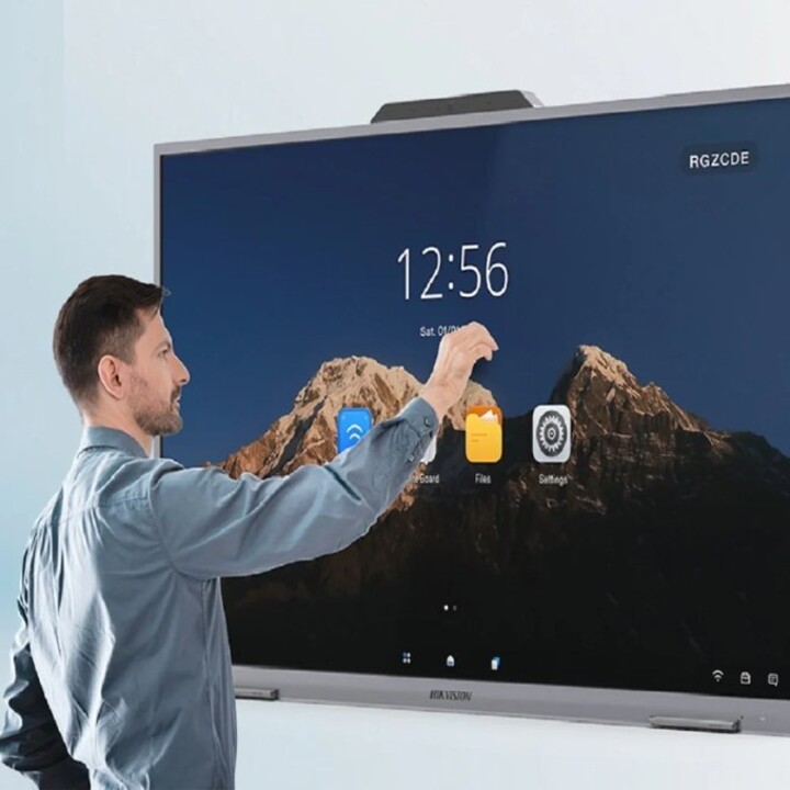Hikvision DS-D5B75RB/EL Ecrã interativo 4K UHD de 75 polegadas com 40 pontos de toque Android 13 Antirreflexo IPS 400 nits SO du
