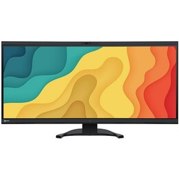 EIZO FlexScan EV3450XC-BK 34.1 Inch Curved Ultrawide Monitor 3440x1440 UWQHD IPS 21:9 300 nits 5MP Webcam KVM USB-C 94W 5ms Spea