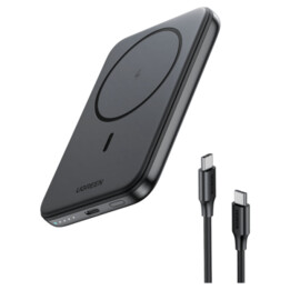 Mini Powerbank sem fio 5000mAh 15W com MagSafe branco