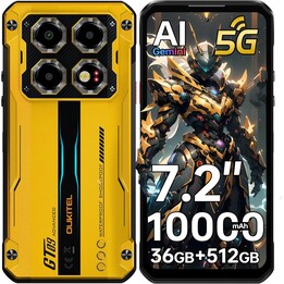 Oukitel WP60 5G, 12GB 512GB, 7.2 LCD IPS HD+, 10000mAh, Yellow