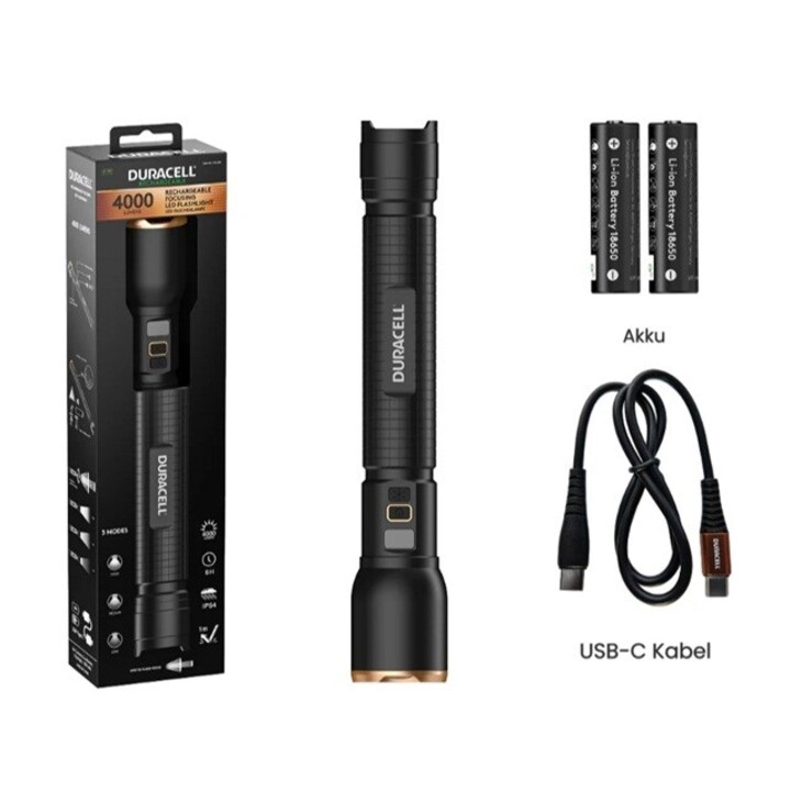 Lanterna Duracell DF4000R preta