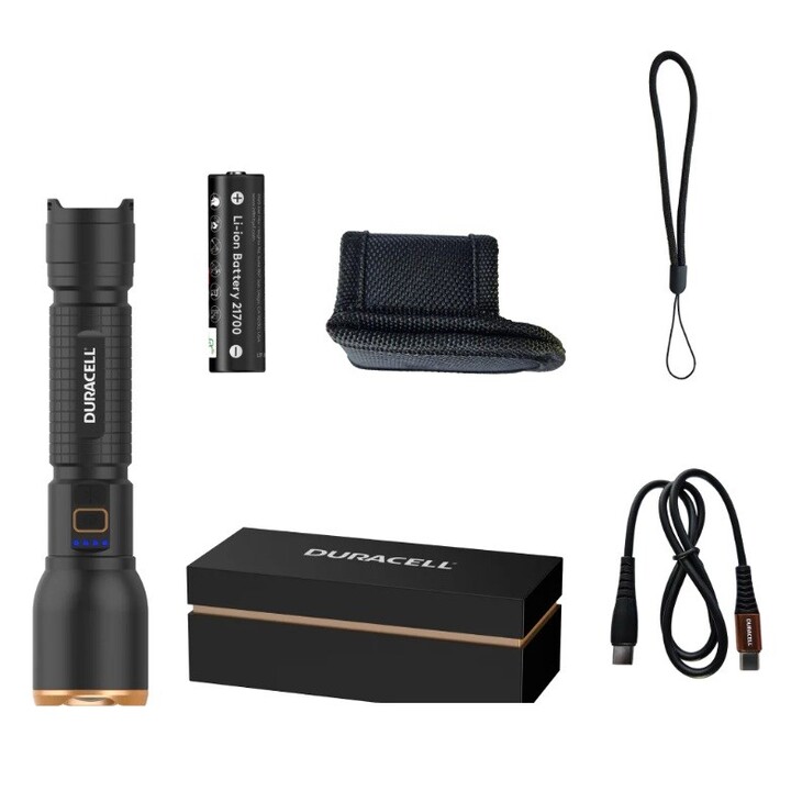 Lanterna Duracell DF3000R preta