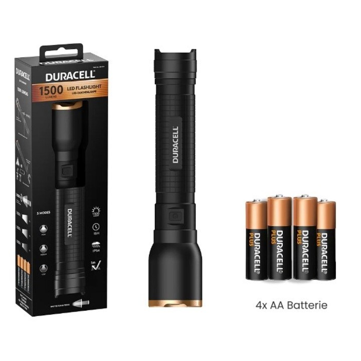 Duracell DF1500 Black Flashlight