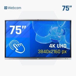 Iggual Orchid IGG318812 75 Inch 4K UHD Interactive LED Display 20-Point IR Touch 400 nits Direct-LED HDMI USB-C VGA