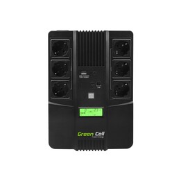 Green Cell UPS06 sistema de alimentación ininterrumpida (UPS) Línea interactiva 600 VA 360 W 6 salidas AC