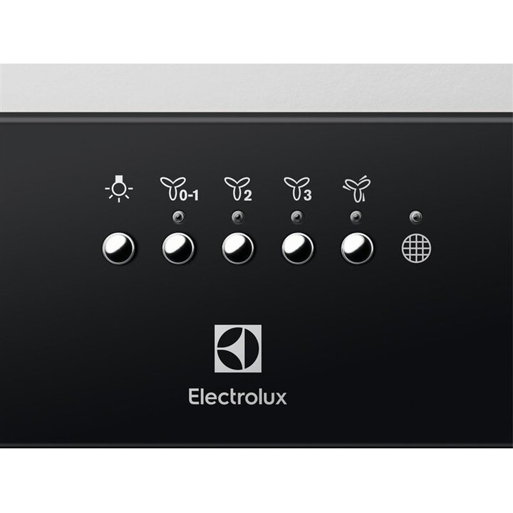 Electrolux CFG526R, Cappa aspirante da incasso con elevata capacità di filtraggio e sistema di illuminazione LED integrato, nero