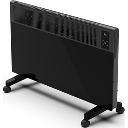 HTW Pannello riscaldante da 2000W con design sottile per montaggio a parete o a pavimento, nero