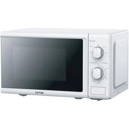 HTW MIC700CD6, Micro-ondas compacto 20L 700W com design funcional e sistema de manutenção diária fácil, Branco