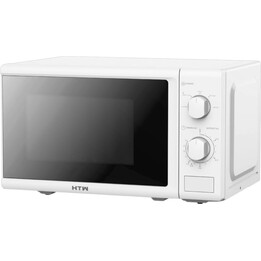 HTW MIC700CD6-GR, 20-Liter-Tischmikrowelle mit integriertem Grill und intuitiven Bedienelementen für schnelles Kochen, Weiß