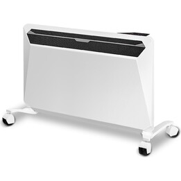 Convecteur électrique HTW 2000W avec roues pour faciliter le transport et la mobilité, blanc