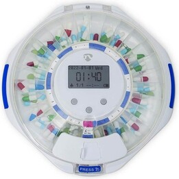 Caixa de comprimidos NEDIS SmartLife com 28 compartimentos e ligação a aplicações para lembretes, branco