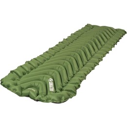 Klymit Static V Long Sleeping Pad, colchoneta hinchable de camping con diseño ergonómico, verde