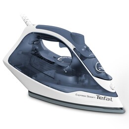 Tefal Express Steam FV2837 Fer à repasser à sec ou à vapeur Semelle en cérilium 2400 W Bleu, Gris, Blanc