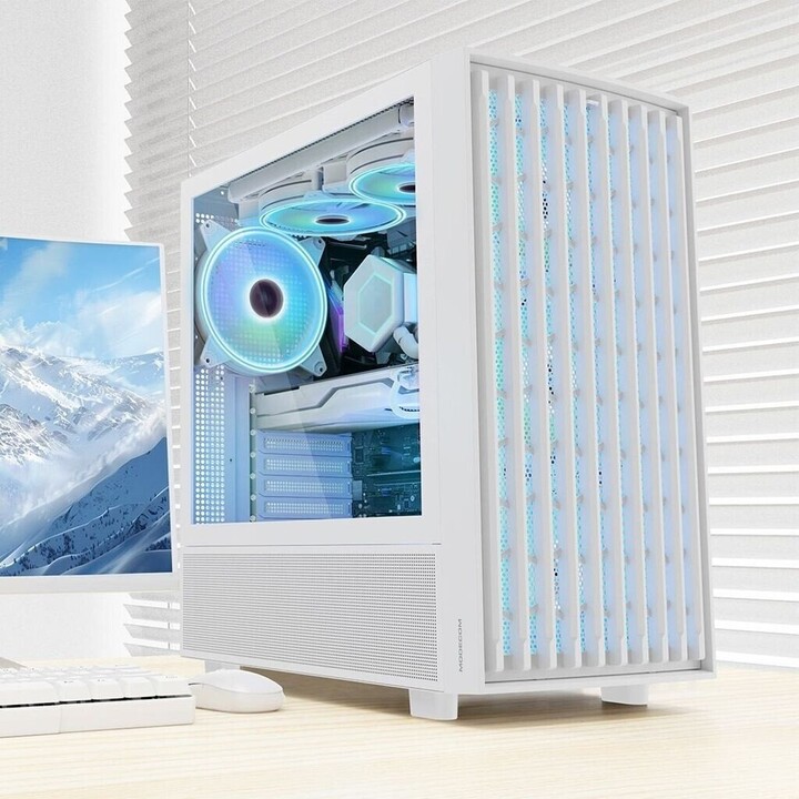 MODECOM Boîtier de commande BREEZE ARGB Flow MIDI USB 3.0 X 2 CYPE-C Blanco