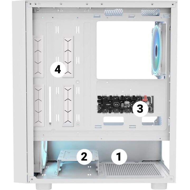 MODECOM Ordner BREEZE ARGB Flow MIDI USB 3.0 X 2 CYPE-C Blanco